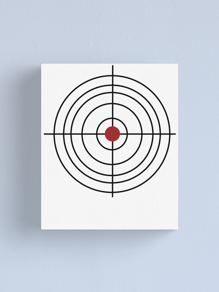 shooting target round canvas print by rebellion 10 redbubble