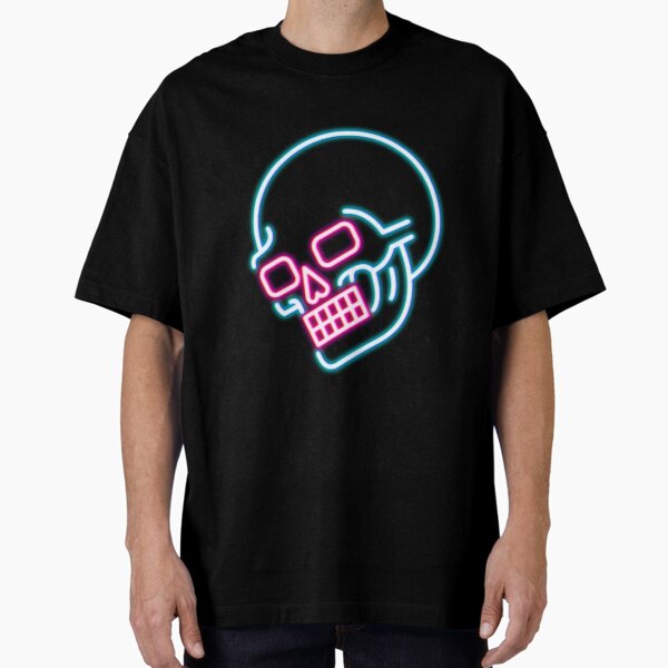 Item preview, Salty-Dog American Traditional Cyberpunk Neon Skull designed and sold by salty-dog.