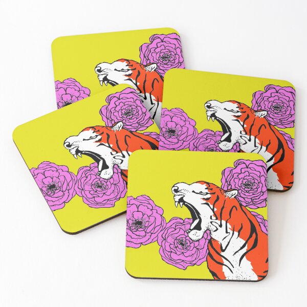 Item preview, Tiger and Flowers designed and sold by Charlie PS Corrigan.