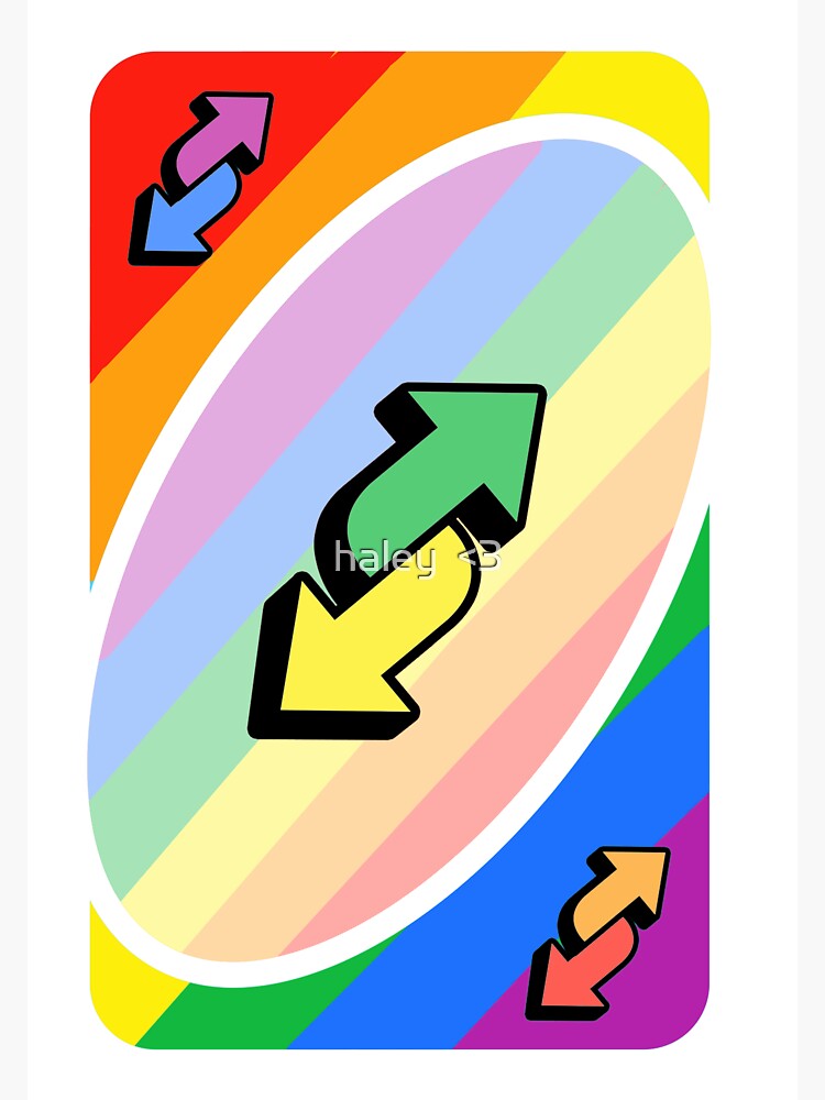 gay pride uno reverse card | Sticker