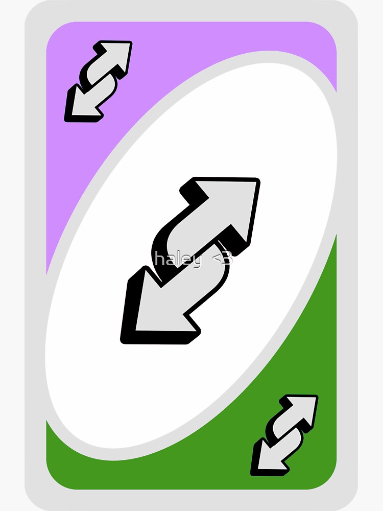 Trans uno reverse card Sticker for Sale by Em0512