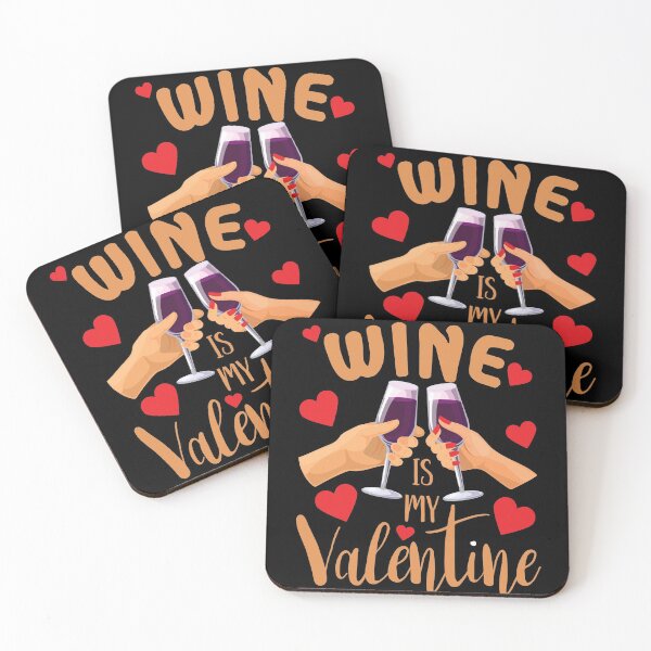 Item preview, Wine is my valentine cute Wine lover valentine's day gift designed and sold by zenpatterns.