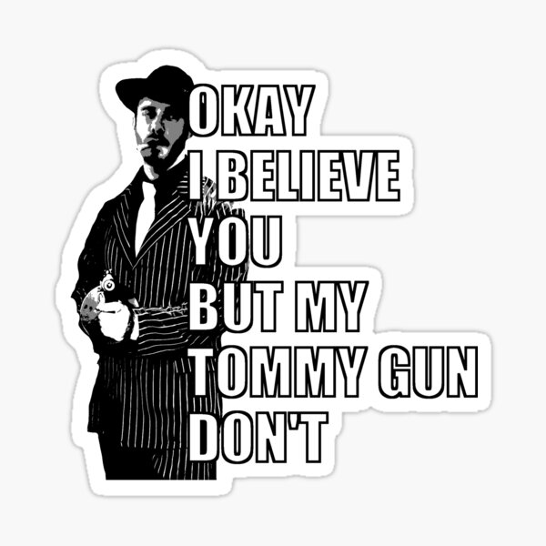 Tommy Gun Stickers Redbubble - gangsta tommy gun roblox