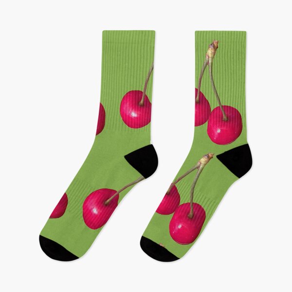 Item preview, cerises sur fond greenery designed and sold by AHELENE.
