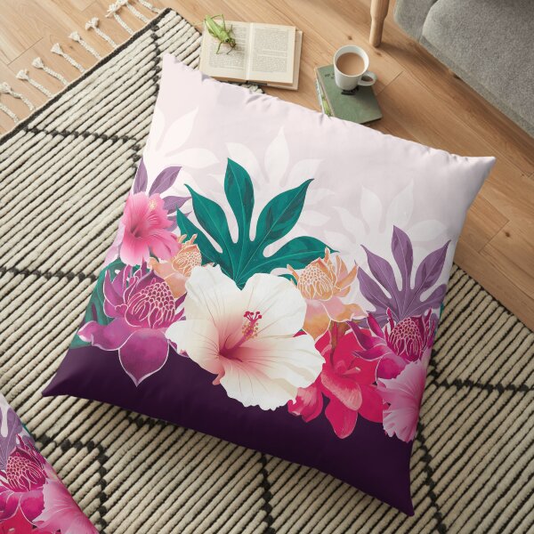 Hibiscus Sundae Sorbet Floor Pillow