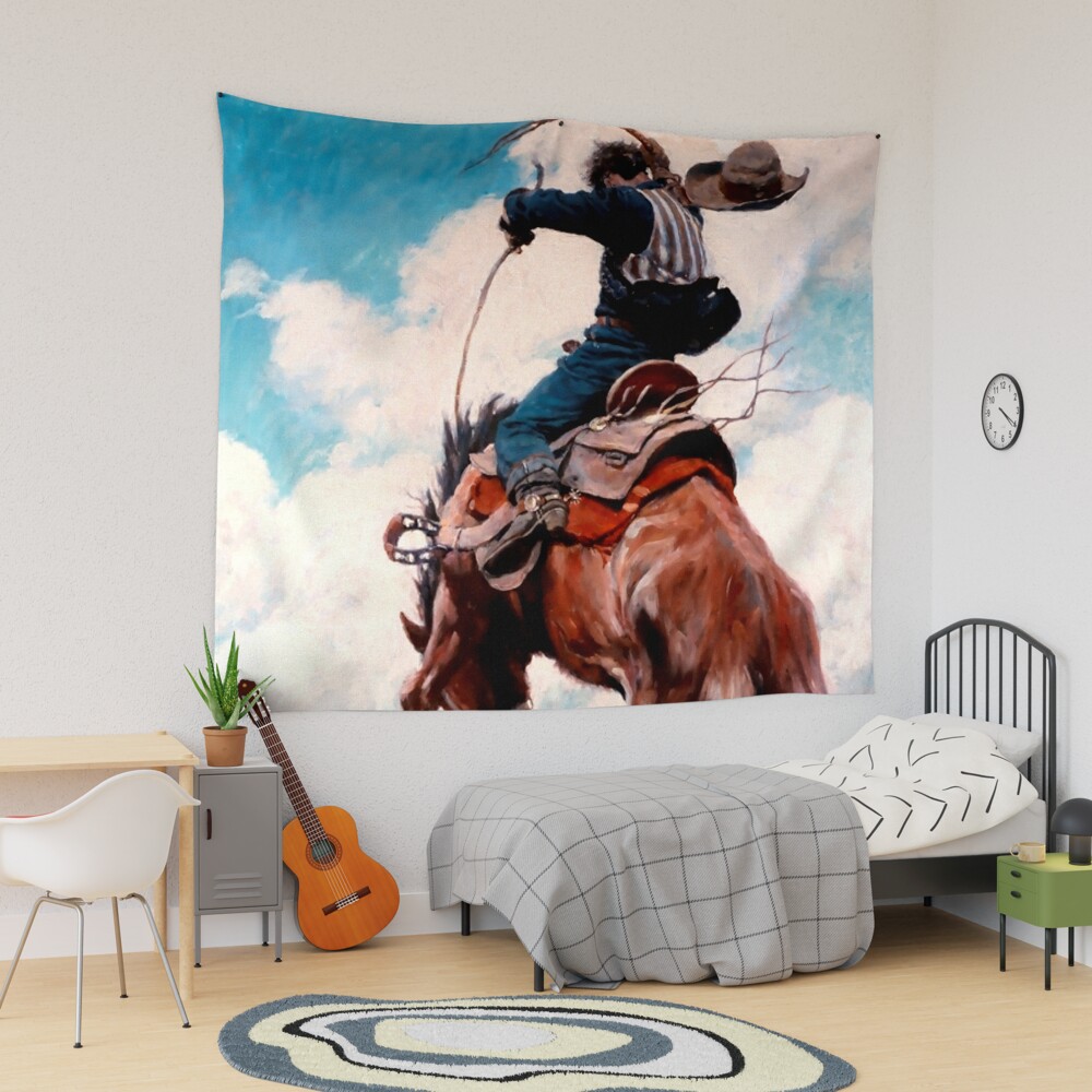 The Bucking Bronco” By NC Wyeth Essential T-Shirt for Sale by