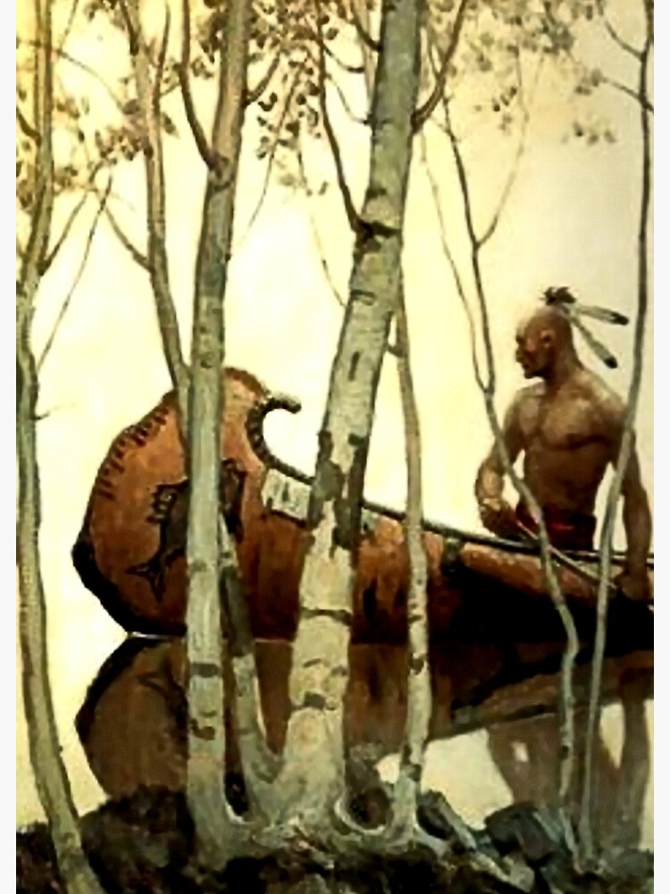 N C Wyeth Western Painting “Indian Fishing”  Art Board Print for Sale by  PatricianneK