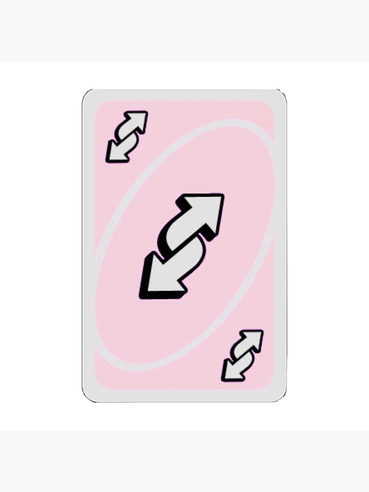 Pastel Pink Uno Reverse Card