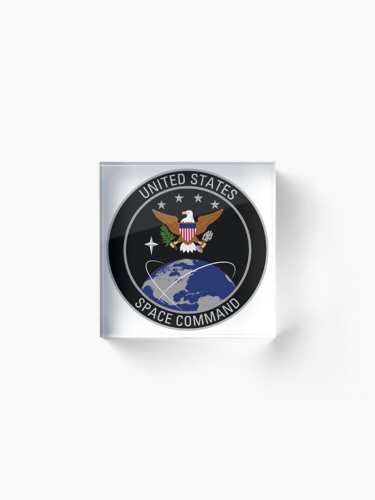 Alternate view of United States Space Command emblem Acrylic Block