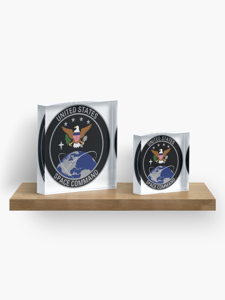 Alternate view of United States Space Command emblem Acrylic Block