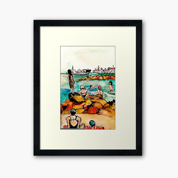 Limassol Beach Framed Art Print