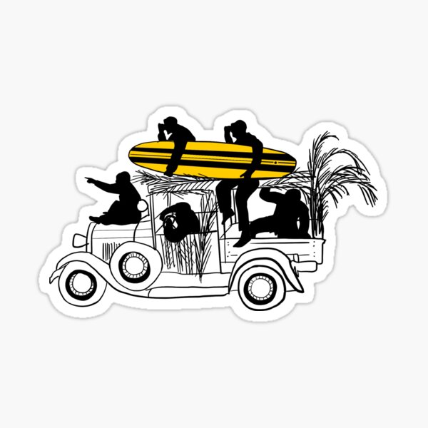 Item preview, Surf Car Outline designed and sold by Reaganhahn.