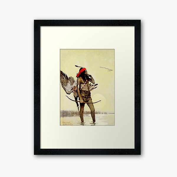 N C Wyeth Western Painting “The Hunter”  Framed Art Print
