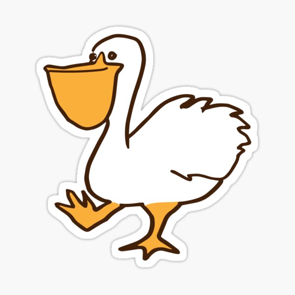 Friendly Little Pelican Sticker