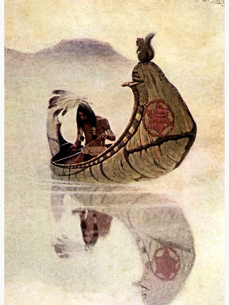 N C Wyeth Western Painting “Indian Fishing”  Art Board Print for Sale by  PatricianneK