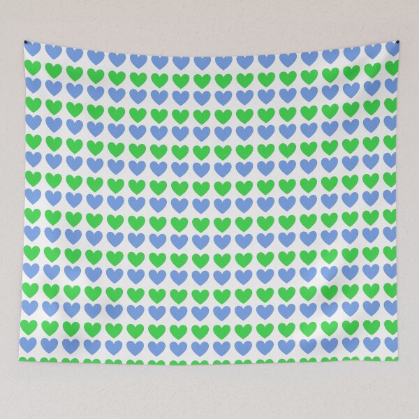 Item preview, blue and green hearts designed and sold by mdcreations.