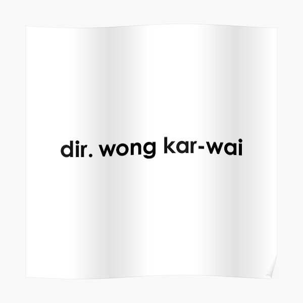 directeur de wong kar-wai Poster