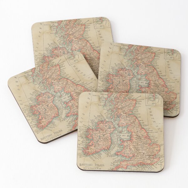 Item preview, Mapa vintage de 1900 de las Islas Británicas designed and sold by knightsydesign.