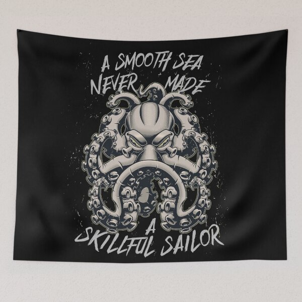 Item preview, A Smooth Sea Skillful Sailor with Kraken designed and sold by kenix73.
