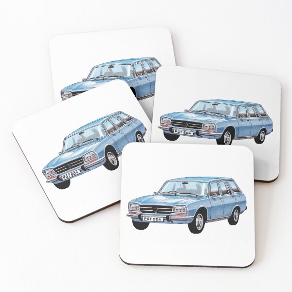 Item preview, Peugeot 504 Estate car illustration designed and sold by Retroblast.