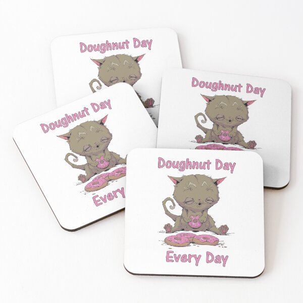 Item preview, Doughnut Day Every Day Donut Cat designed and sold by DontTouchHutch.
