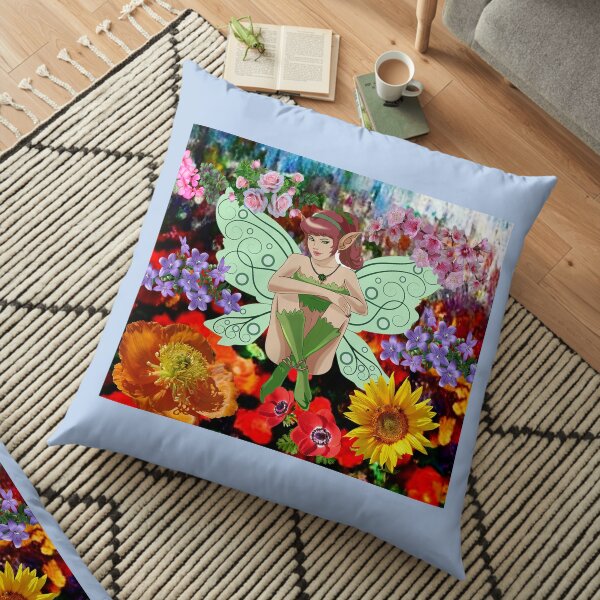 Fairy Garden fantasy family Floor Pillow