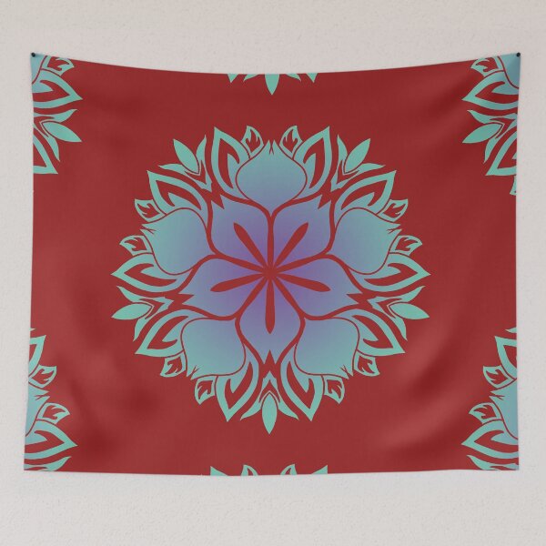 Item preview, 5 Point Lotus Purple Turquoise designed and sold by SirCrim.