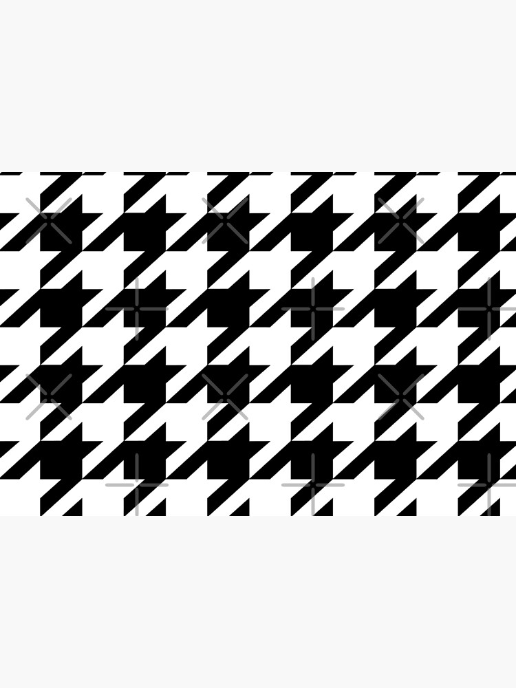Hip geometric pattern trendy black and white Houndstooth by lfang77