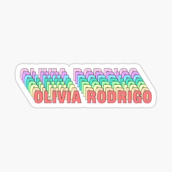 Olivia Rodrigo’ in pastel rainbow colors