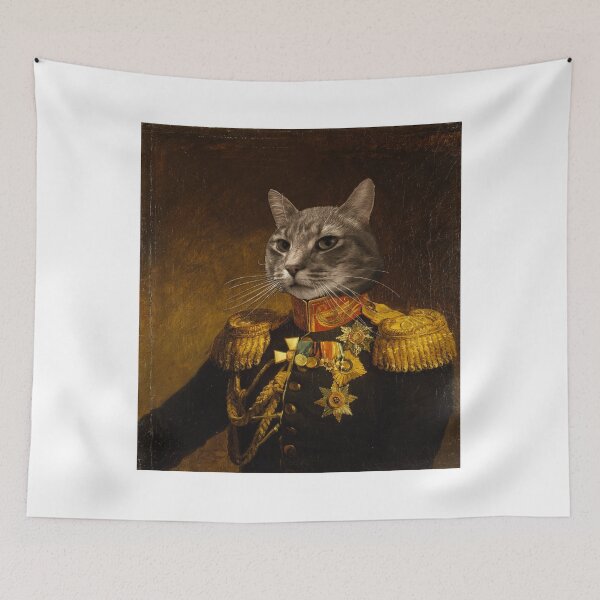 Item preview, Cat Military Portrait designed and sold by Husbandry.