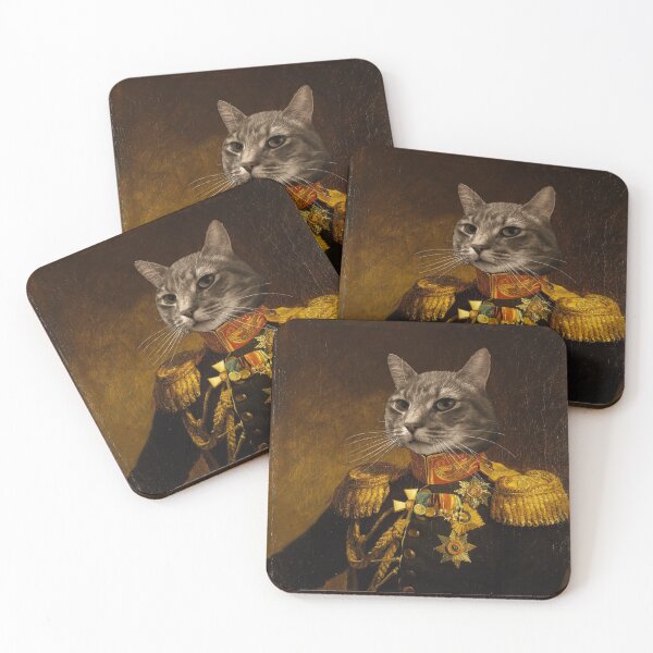 Item preview, Cat Military Portrait designed and sold by Husbandry.