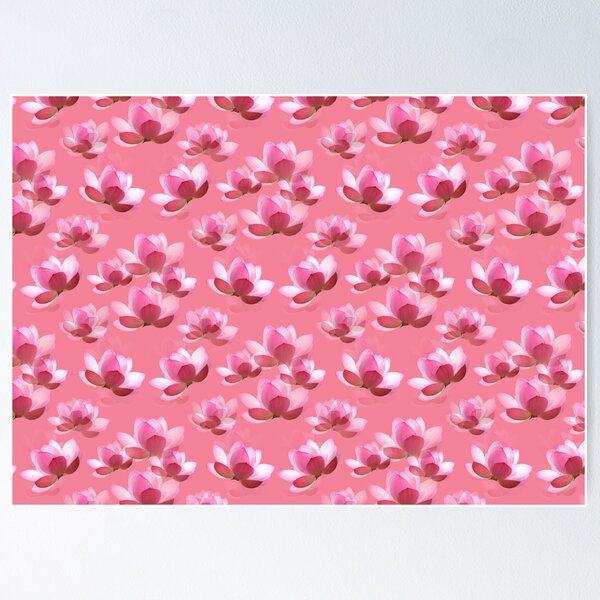 Pink White Flower Petals Poster
