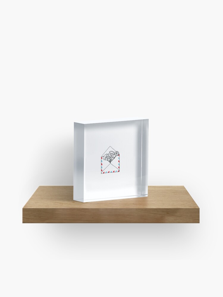 Love Letter Tattoo Flash Acrylic Block By Celenastefanie Redbubble