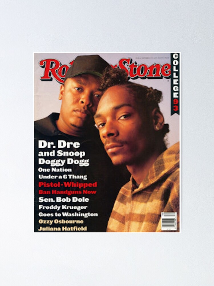 Snoop Doggy Dogg Rolling Stonemagazine Cover Poster By Funnymonkey Redbubble