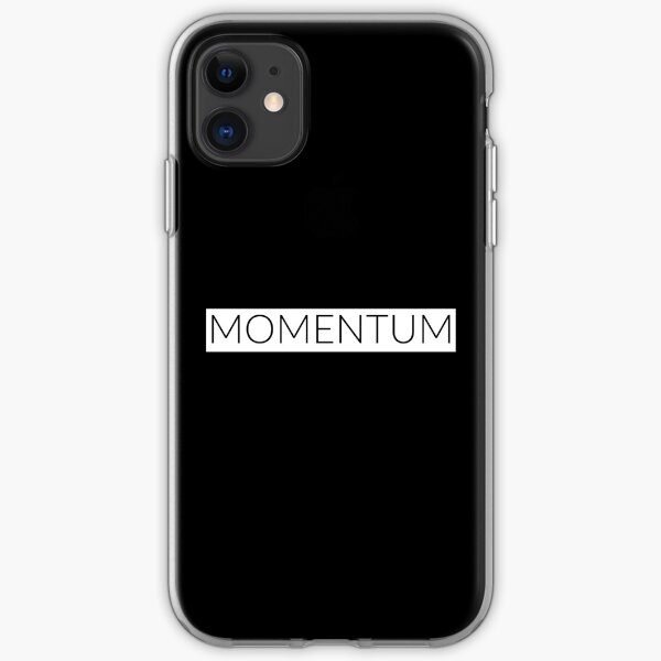 Momentum - The right moment - black & white iPhone Soft Case