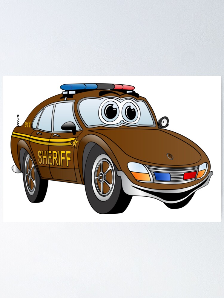 Brown Sheriff Car Cartoon Brown Sheriff Car Cartoon