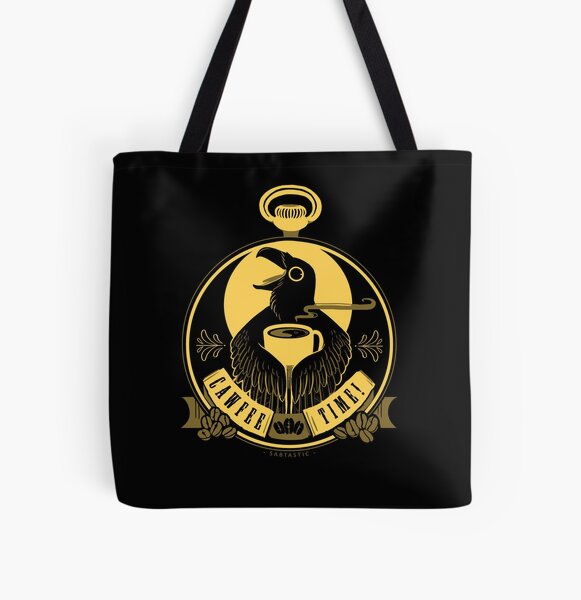CAWfee Time All Over Print Tote Bag