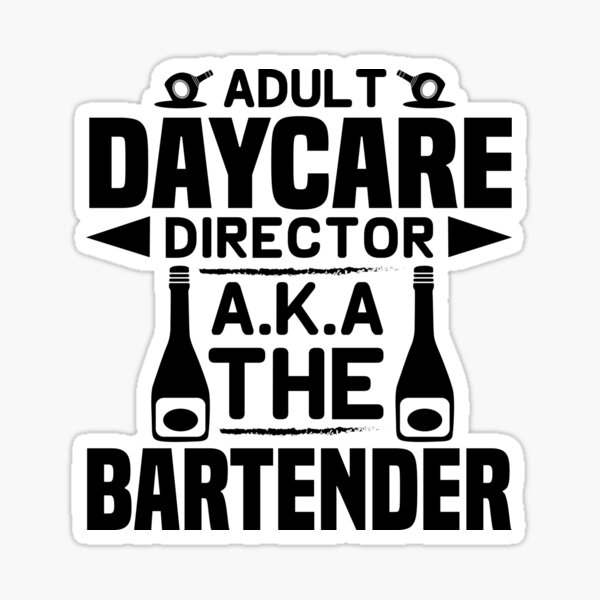 FUNNY BARTENDER ALCOHOL DESIGN Sticker