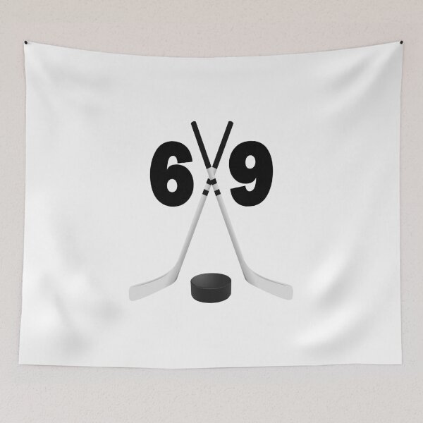 Item preview, Hockey number 69 - sixty nine with sticks and disc designed and sold by AllShirts21.