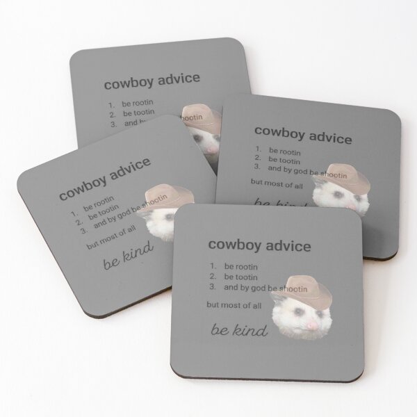 cowboy advice Coasters (Set of 4)