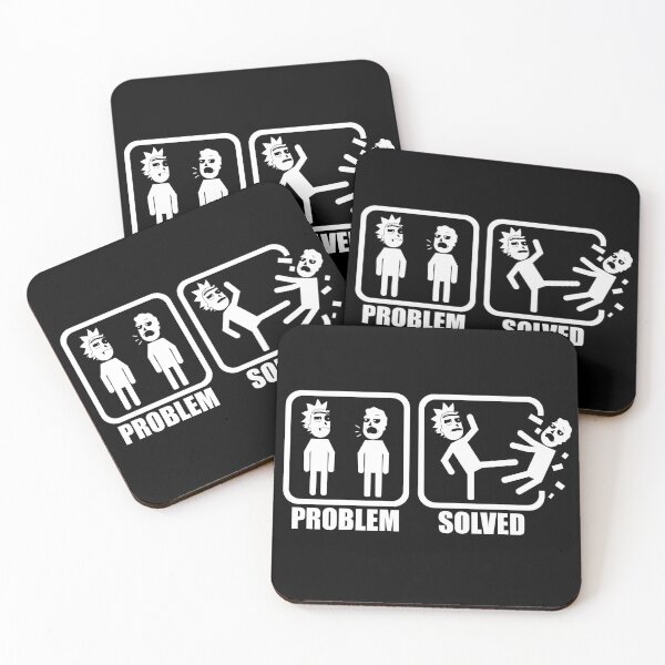 Problem Solved Rick Kicking Jerry Coasters (Set of 4)