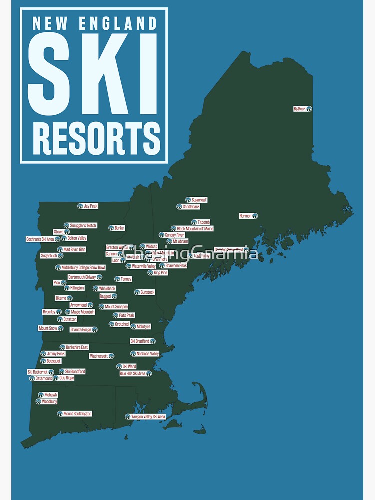 map-of-the-ski-resorts-of-new-england-sticker-by-chasinggnarnia