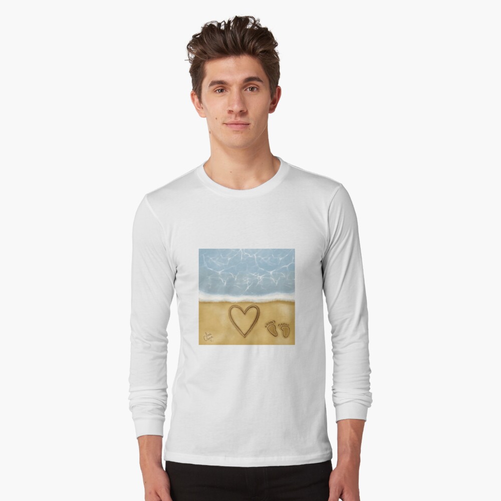 footprints in the sand t shirt