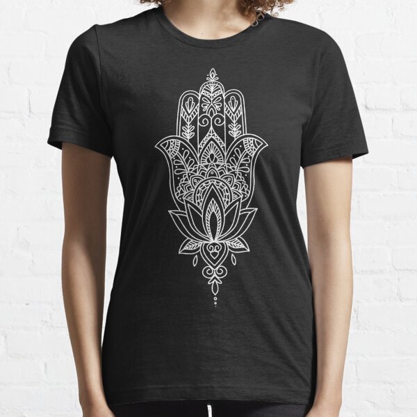 Black Cotton Tunic Top with Meaningful Lotus Design – Buddha Groove
