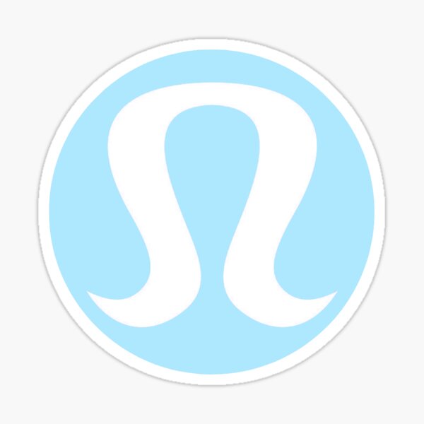 logo azul claro de lulu lemon Pegatina