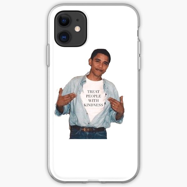 Obama and Treat people with kindness iPhone Soft Case