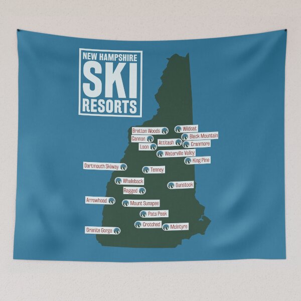 Item preview, The Ski Resorts of New Hampshire designed and sold by ChasingGnarnia.