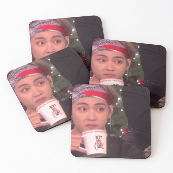 taehyung tea Coasters (Set of 4)