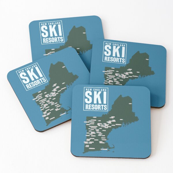 Item preview, Map of the Ski Resorts of New England designed and sold by ChasingGnarnia.
