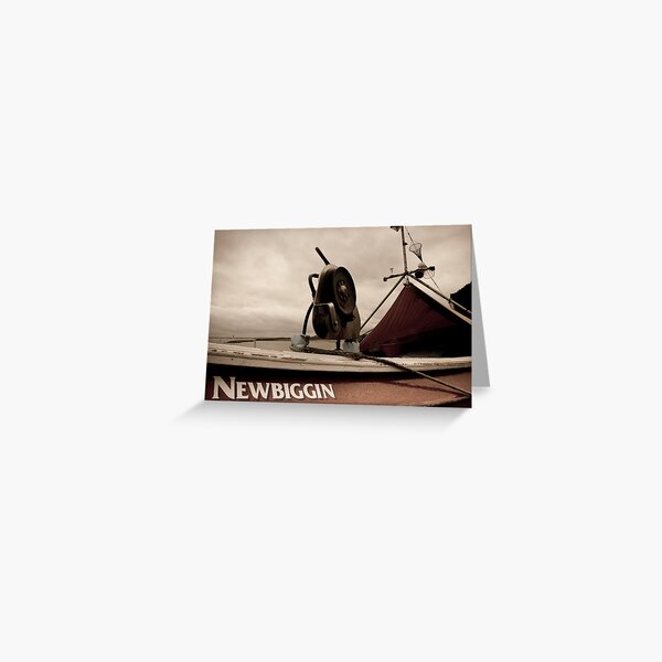 Fishing boat at Newbiggin-by-the-sea Greeting Card